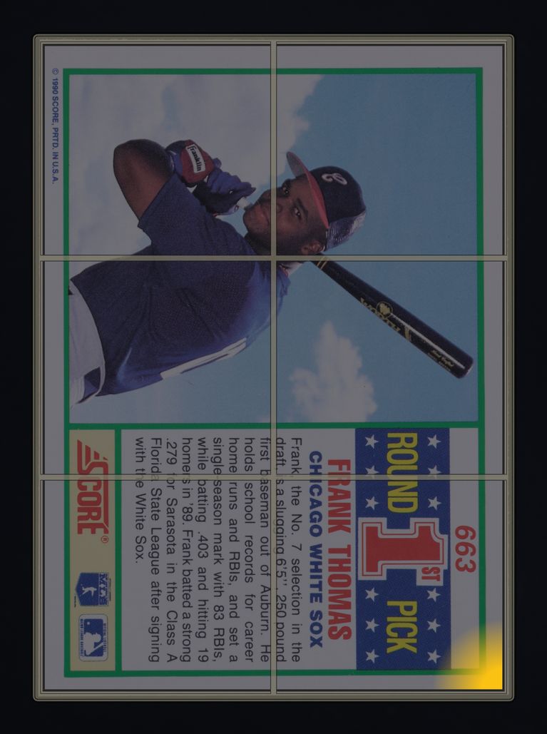 1990 Score Frank Thomas ROOKIE #663 MBA AUTH