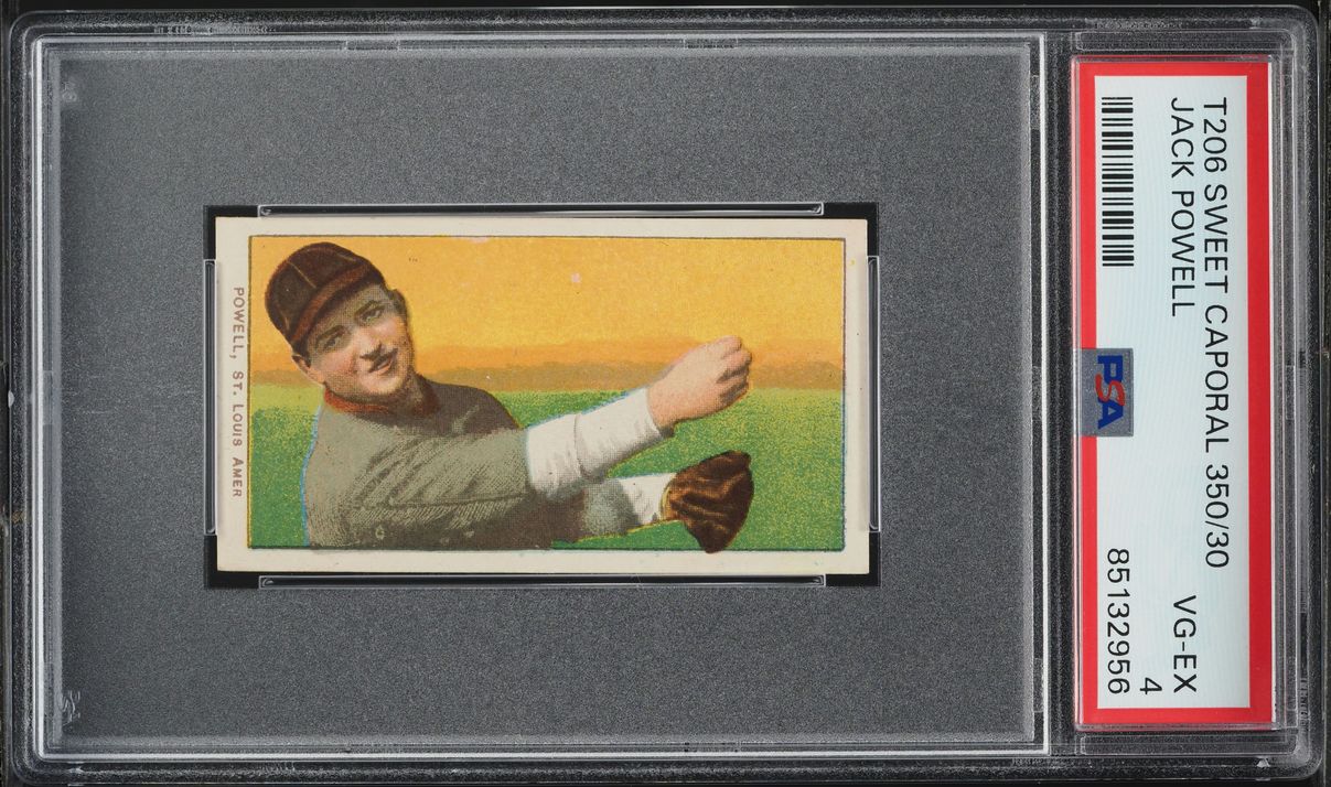 1909-11 T206 Jack Powell HORIZONTAL PSA 4 VGEX