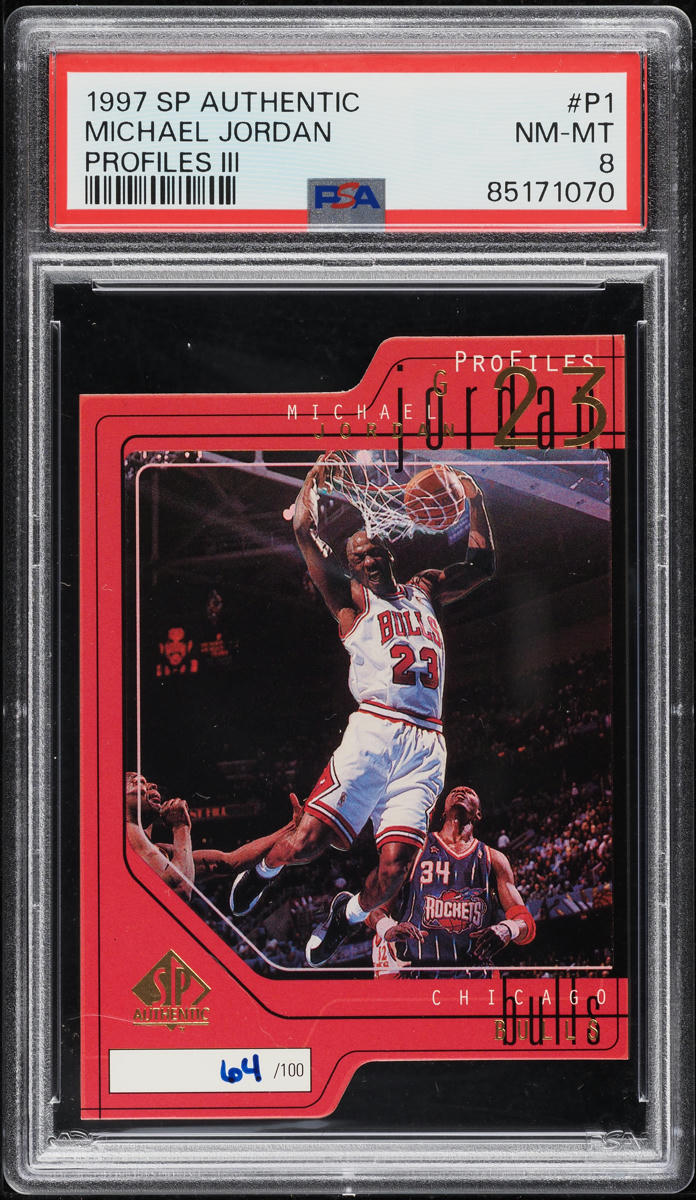 1997 SP Authentic Profiles III Michael Jordan /100 #P1 PSA 8 NM-MT
