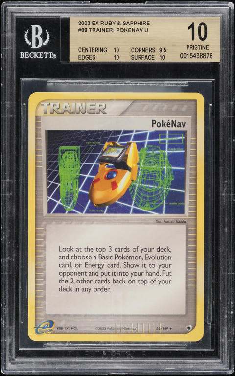 2003 Pokemon EX Ruby & Sapphire PokeNav #88 BGS 10 PRISTINE
