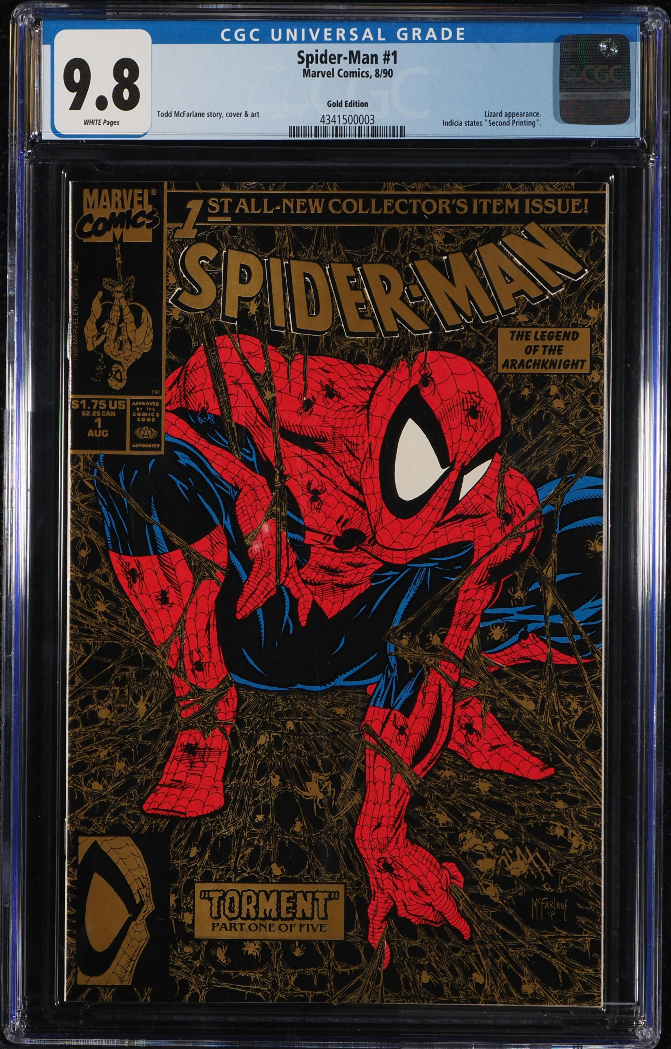 Spider-Man #1 (Marvel, 1990) Gold Edition CGC 9.8 White Pages on