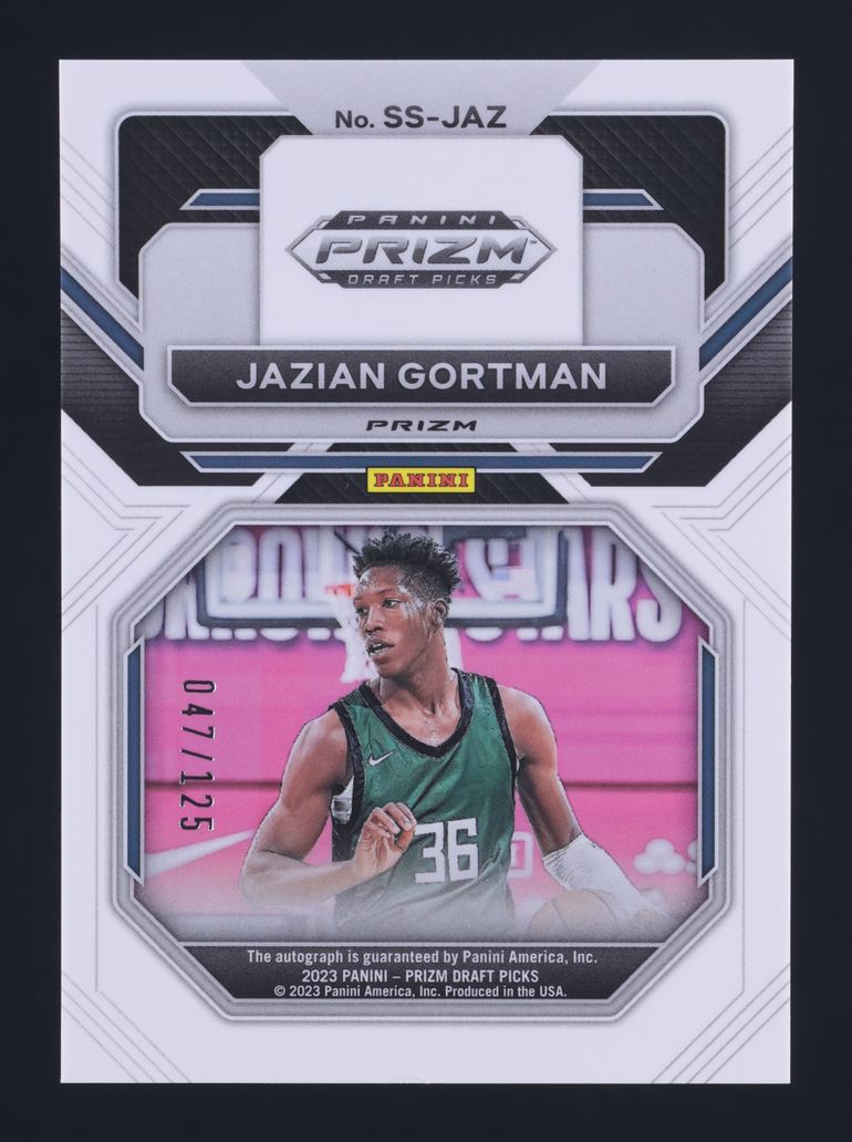 2023 Panini Prizm Draft Sensational Blue Jazian Gortman ROOKIE AUTO /125 MBA AUTH