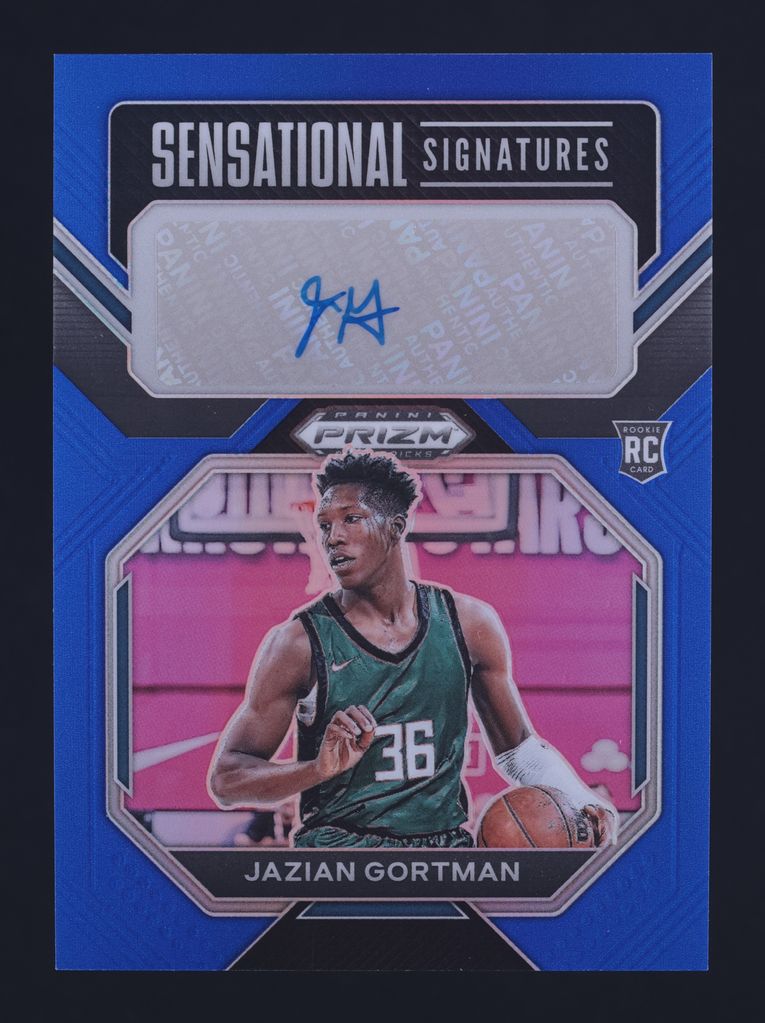 2023 Panini Prizm Draft Sensational Blue Jazian Gortman ROOKIE AUTO /125 MBA AUTH