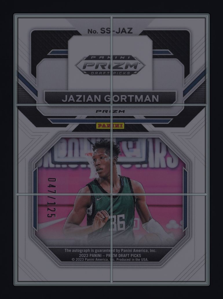 2023 Panini Prizm Draft Sensational Blue Jazian Gortman ROOKIE AUTO /125 MBA AUTH