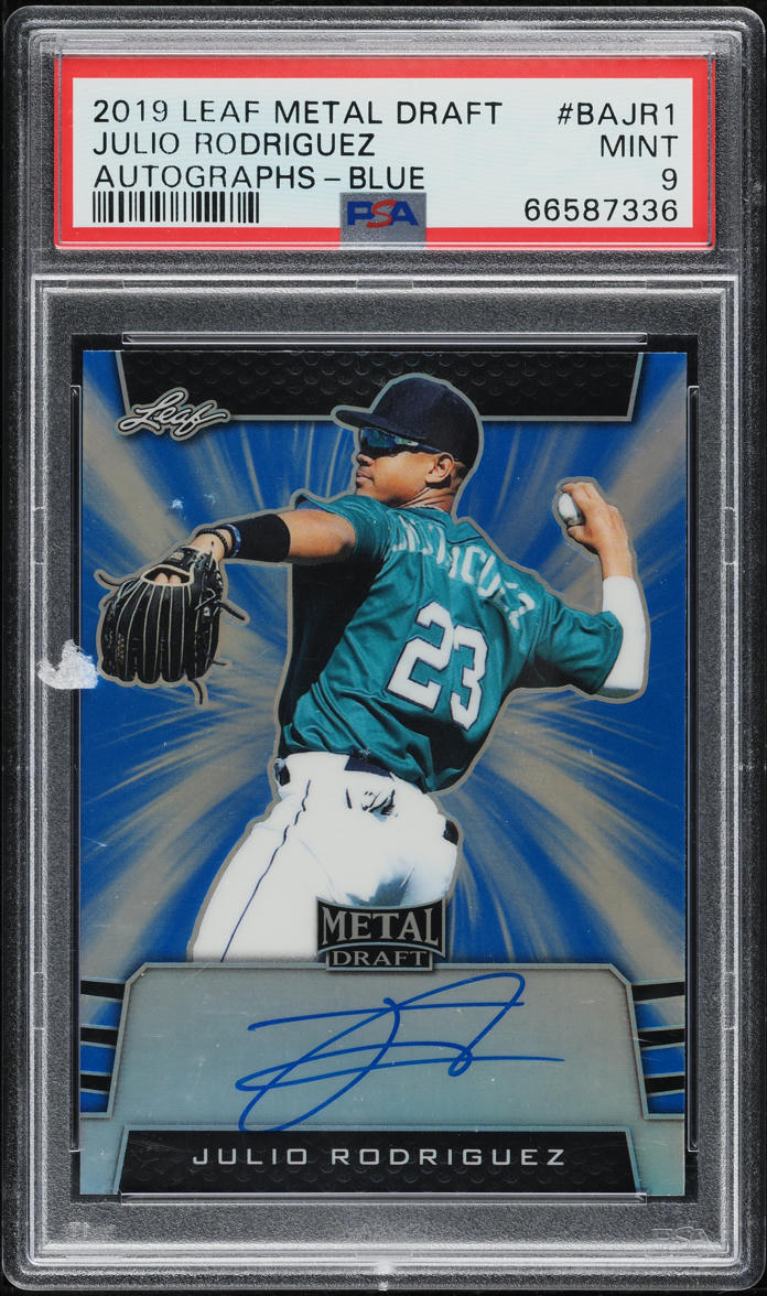 Julio Rodriguez 直筆サインカード　2020 Leaf Draft 2019 Leaf Metal Draft Blue Julio Rodriguez ROOKIE AUTO 1/30 #BAJR1