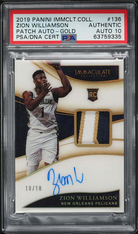 2019 Panini Prizm Silver Zion Williamson ROOKIE #248 PSA 10 GEM