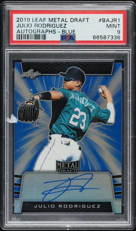 Julio Rodriguez 直筆サインカード　2020 Leaf Draft 2019 Leaf Metal Draft Blue Julio Rodriguez ROOKIE AUTO 1/30 #BAJR1