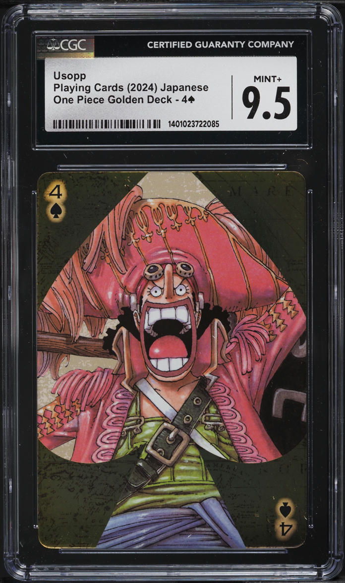 2024 One Piece Japanese Golden Deck Playing Cards Usopp CGC 9.5 MINT+