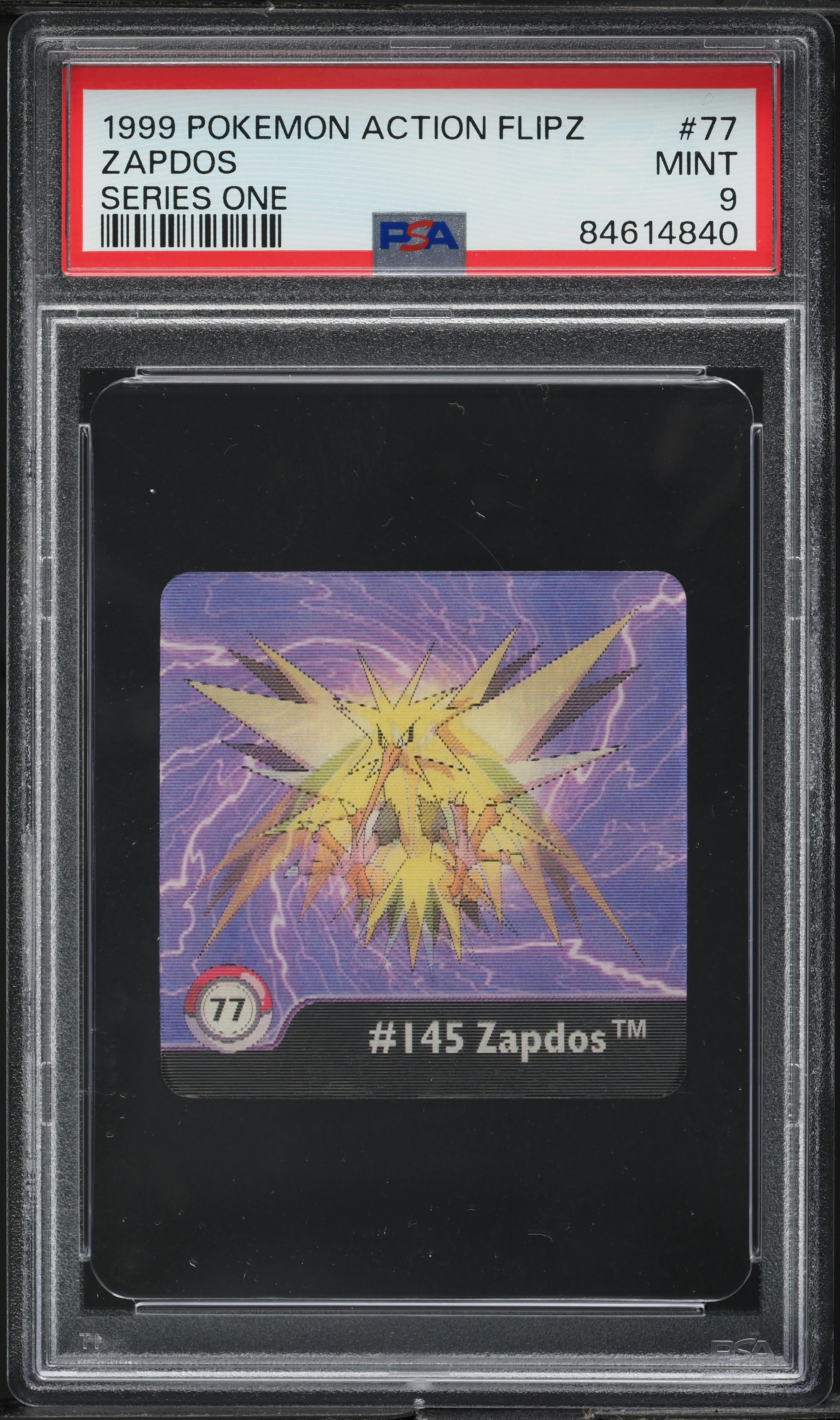 1999 Pokemon Action Flipz Series One Zapdos #77 PSA 9 MINT on