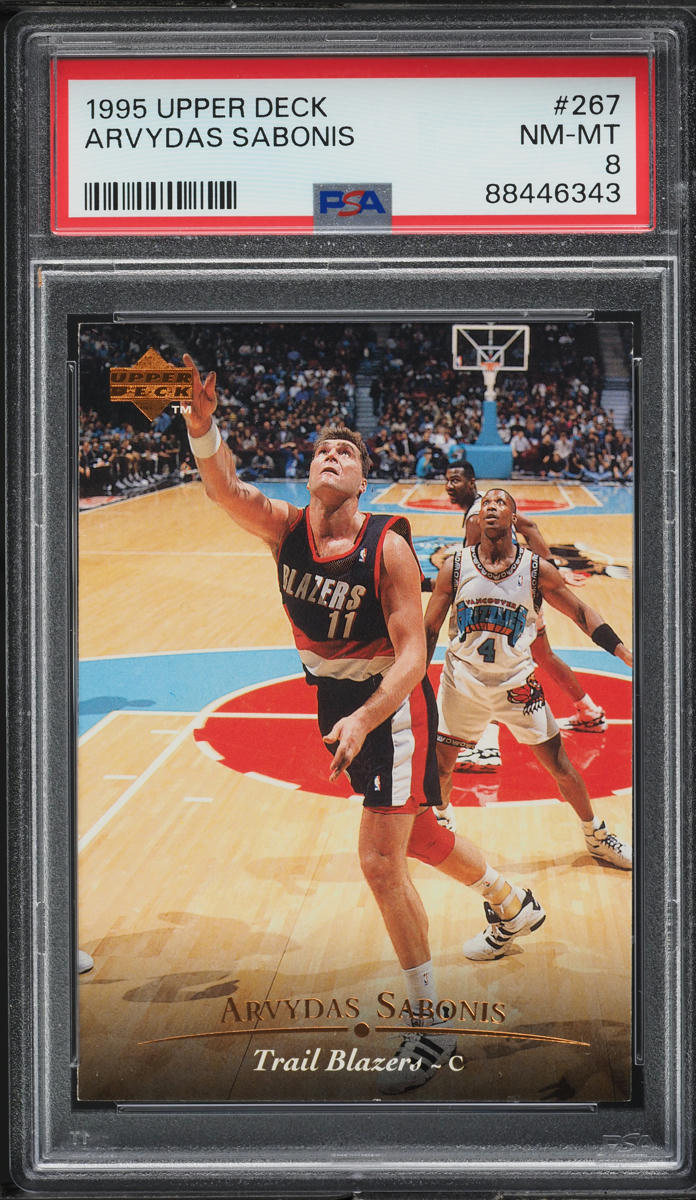 1995 Upper Deck Arvydas Sabonis ROOKIE #267 PSA 8 NM-MT