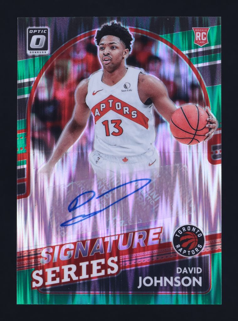 2021 Donruss Optic Signature Series Green Shock David Johnson AUTO MBA AUTH