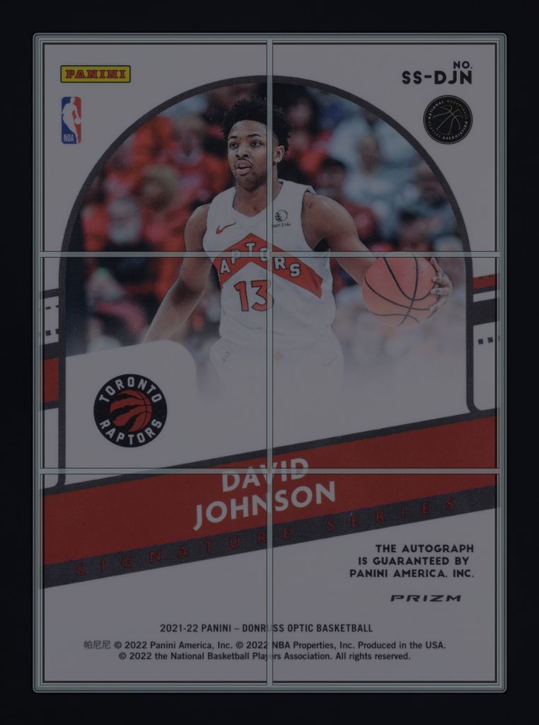 2021 Donruss Optic Signature Series Green Shock David Johnson AUTO MBA AUTH