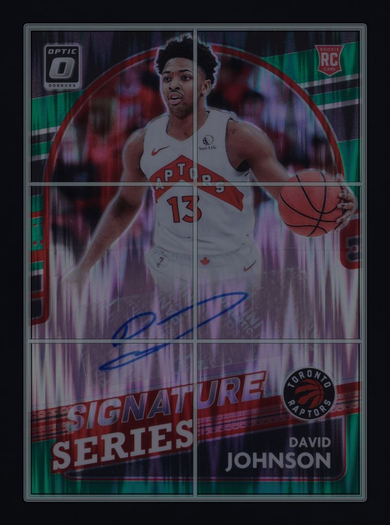 2021 Donruss Optic Signature Series Green Shock David Johnson AUTO MBA AUTH