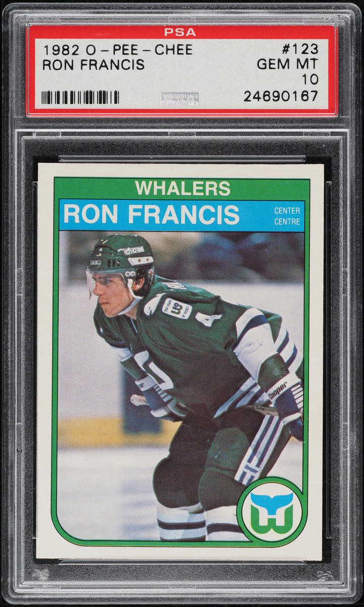 1982 O-Pee-Chee Hockey Ron Francis ROOKIE #123 PSA 10 GEM MINT