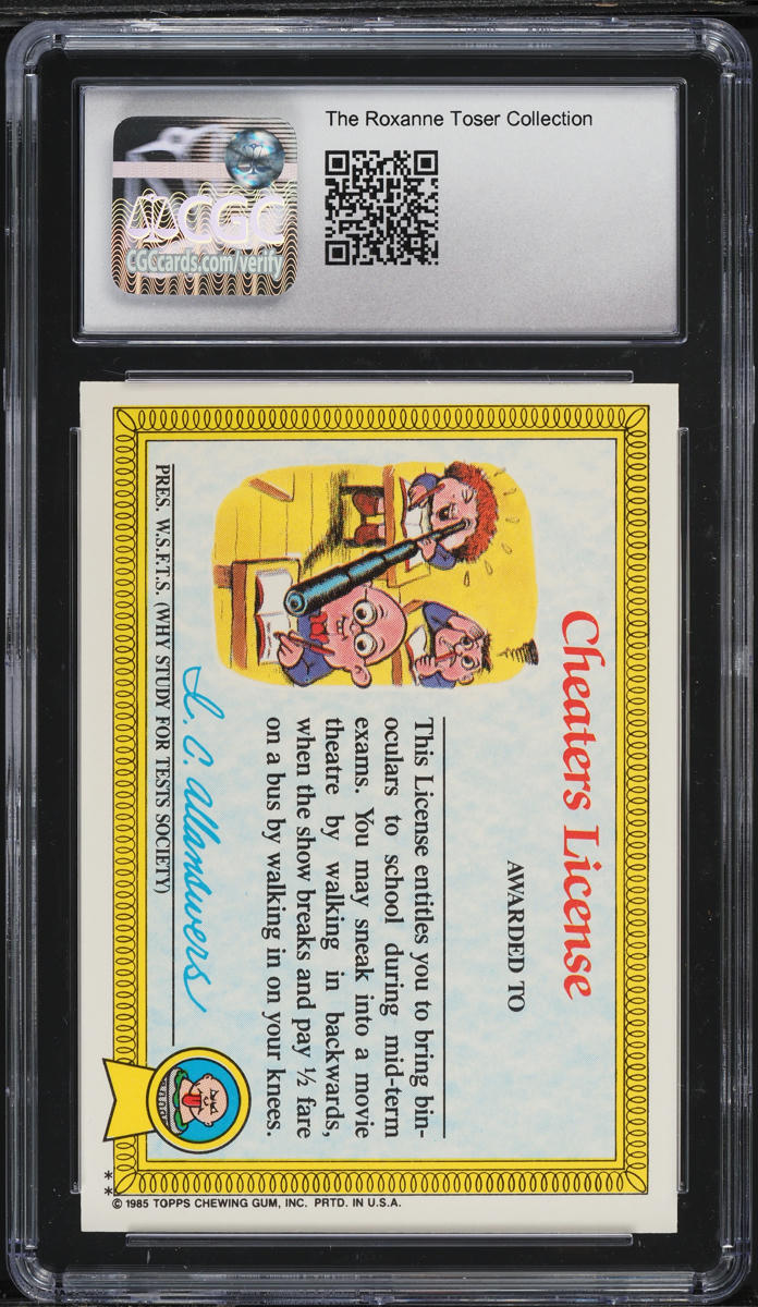 1985 Topps Garbage Pail Kids Stickers Glossy Adam Bomb #8a CGC 7 NRMT