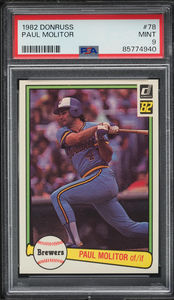 1982 Donruss Paul Molitor #78 PSA 9 MINT