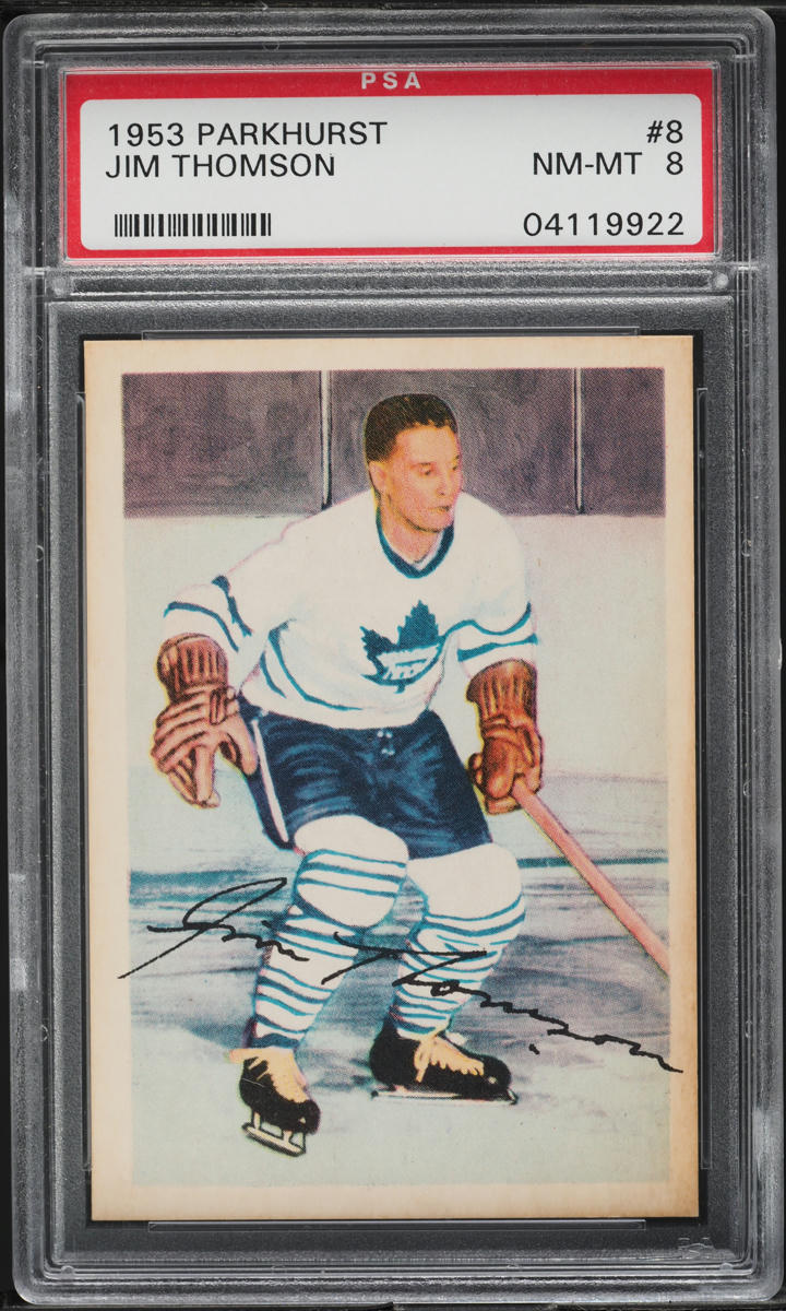 1953 Parkhurst Jim Thomson #8 PSA 8 NM-MT