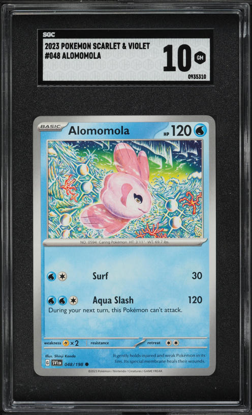 2023 Pokemon Scarlet & Violet Alomomola #48 SGC 10 GEM MINT