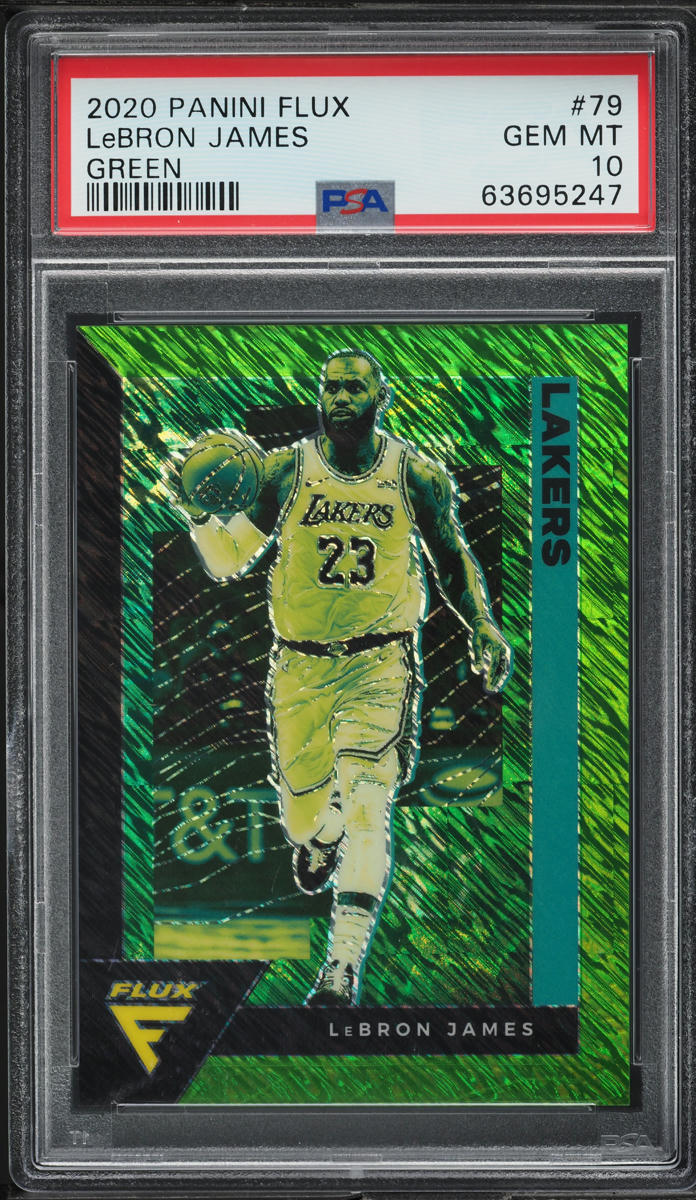 2020 Panini Flux Green LeBron James 1/5 #79 PSA 10 GEM MINT