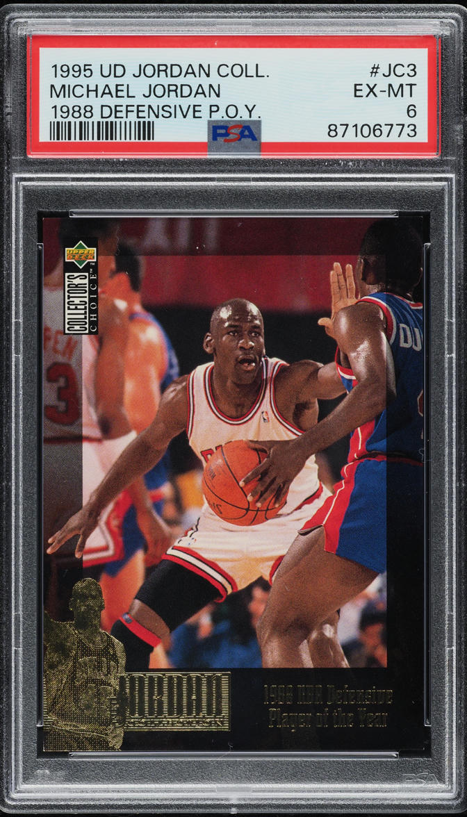 1995 Upper Deck Jordan Collection '88 Defensive POY Michael Jordan #JC3 PSA 6