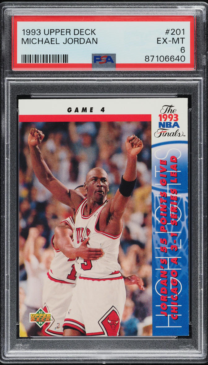 1993 Upper Deck Basketball Michael Jordan #201 PSA 6 EXMT