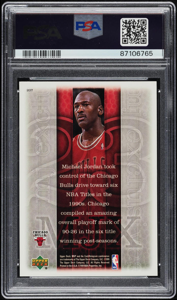 1999 Upper Deck MVP Michael Jordan #207 PSA 7 NRMT