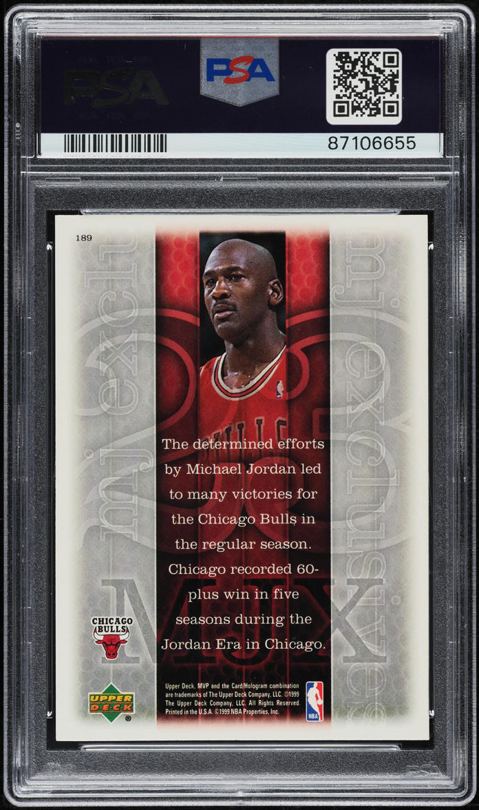1999 Upper Deck MVP Michael Jordan #189 PSA 6 EXMT