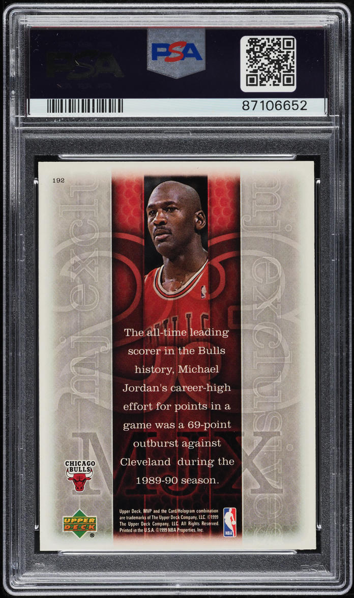 1999 Upper Deck MVP Michael Jordan #192 PSA 7 NRMT