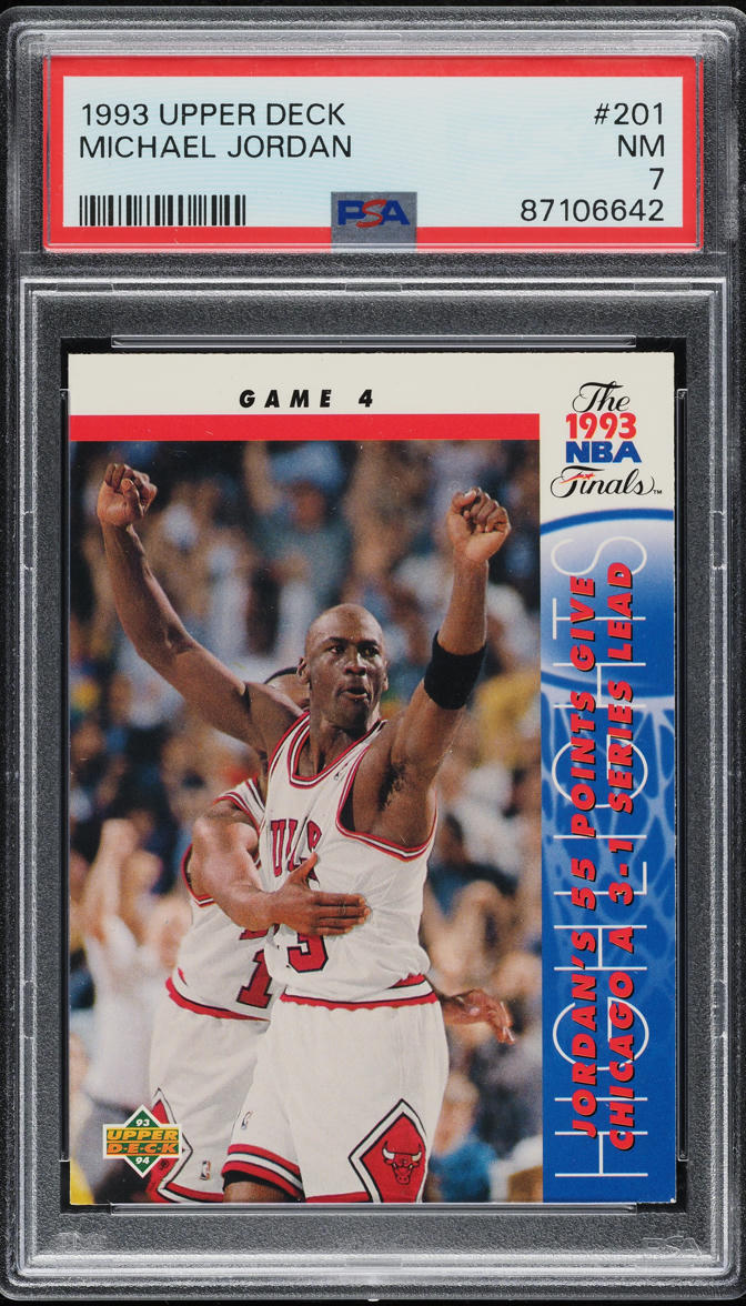 1993 Upper Deck Basketball Michael Jordan #201 PSA 7 NRMT