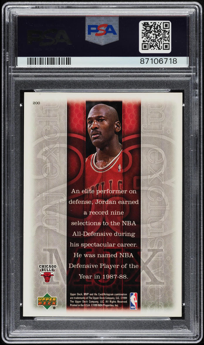 1999 Upper Deck MVP Michael Jordan #200 PSA 7 NRMT