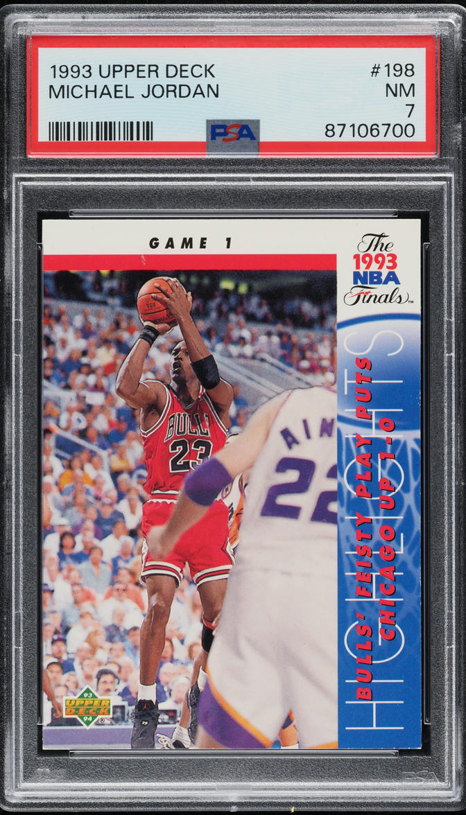 1993 Upper Deck Basketball Michael Jordan #198 PSA 7 NRMT