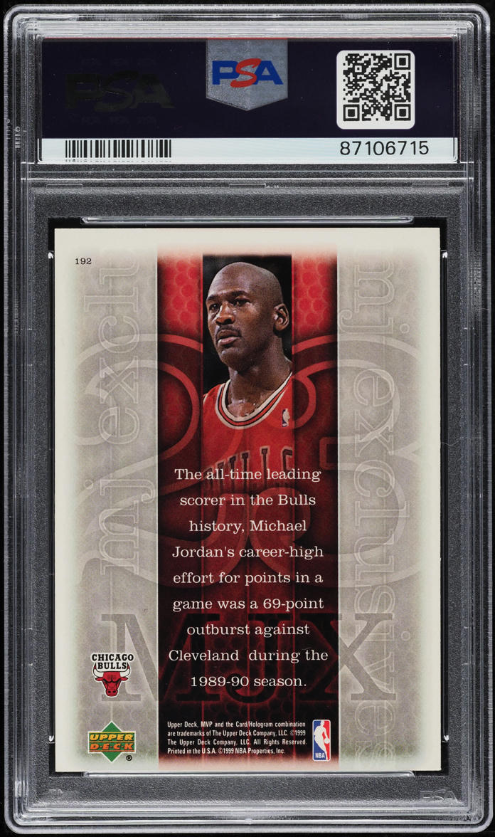 1999 Upper Deck MVP Michael Jordan #192 PSA 7 NRMT