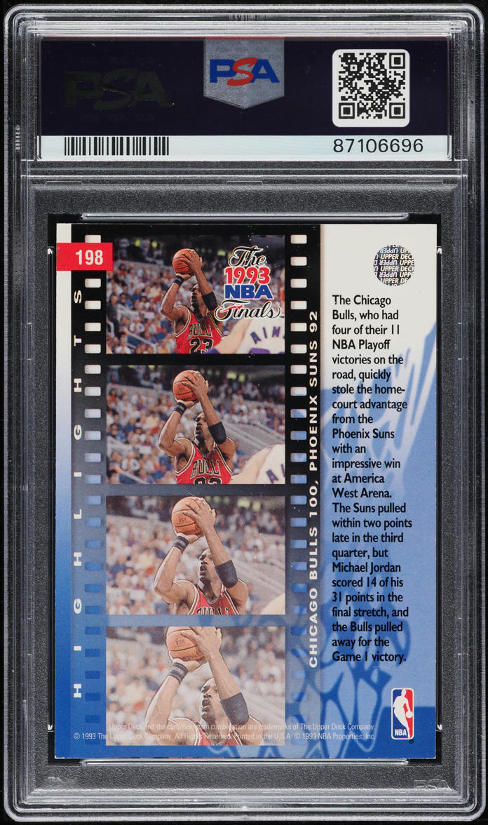 1993 Upper Deck Basketball Michael Jordan #198 PSA 6 EXMT