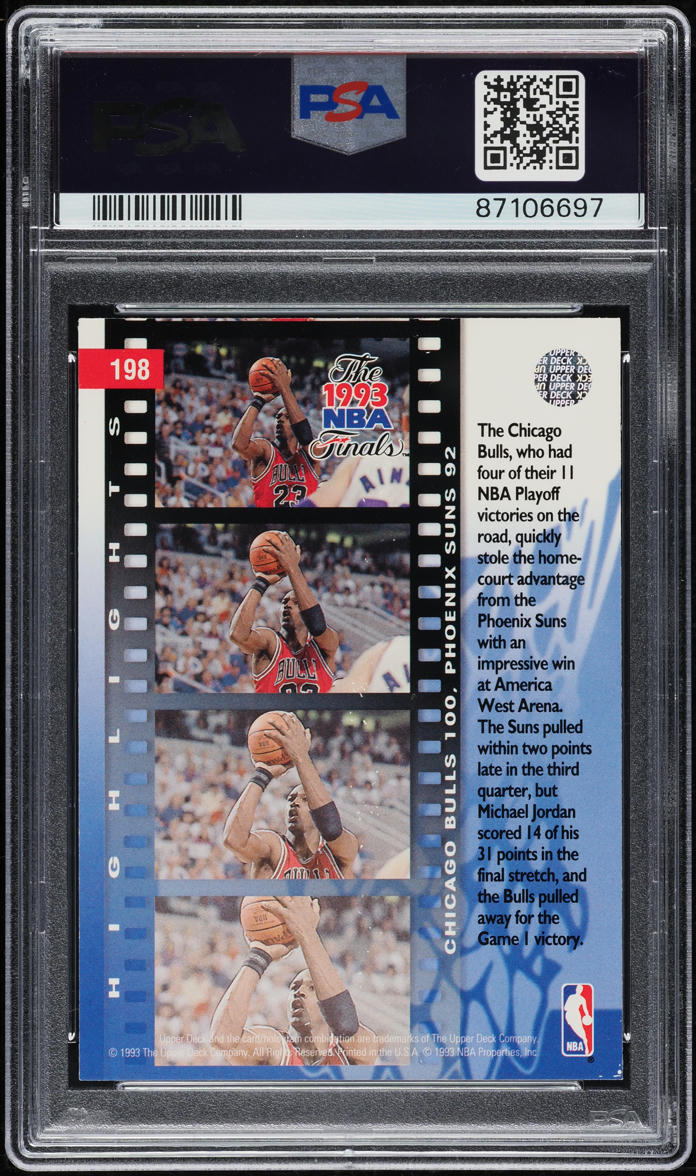 1993 Upper Deck Basketball Michael Jordan #198 PSA 6 EXMT