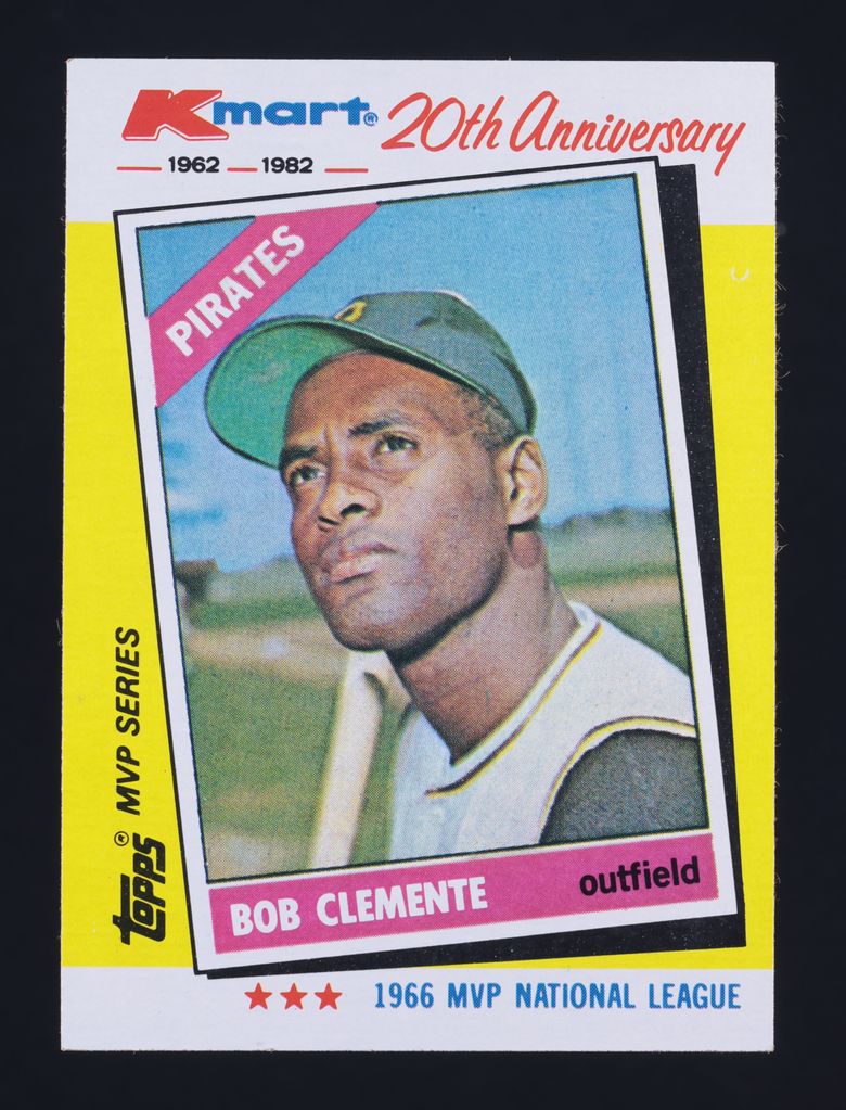 1982 Topps Kmart 20th Anniversary Bob Clemente #10 MBA AUTH