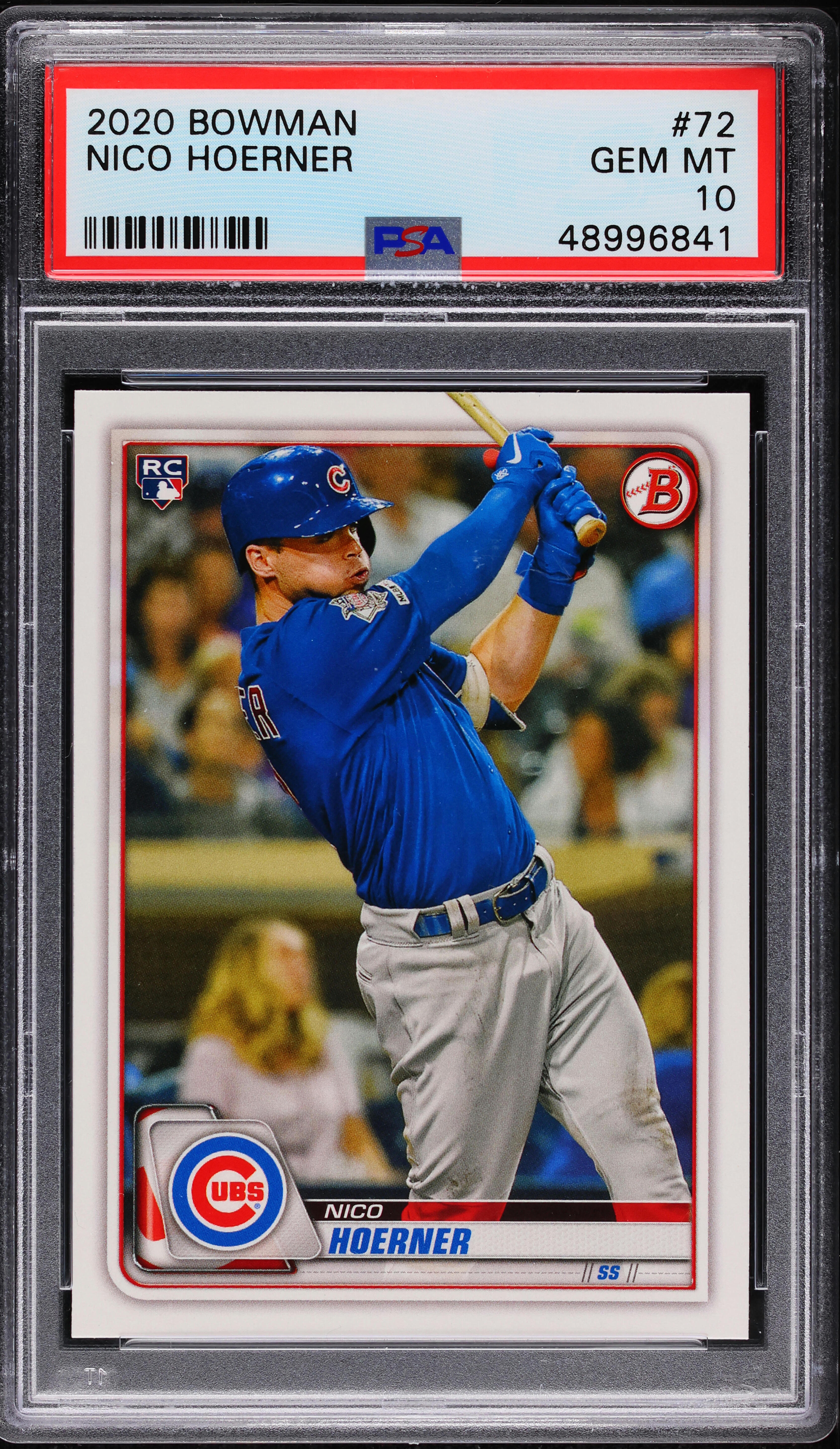 2020 Bowman Nico Hoerner ROOKIE #72 PSA 10 GEM MINT on Fanatics