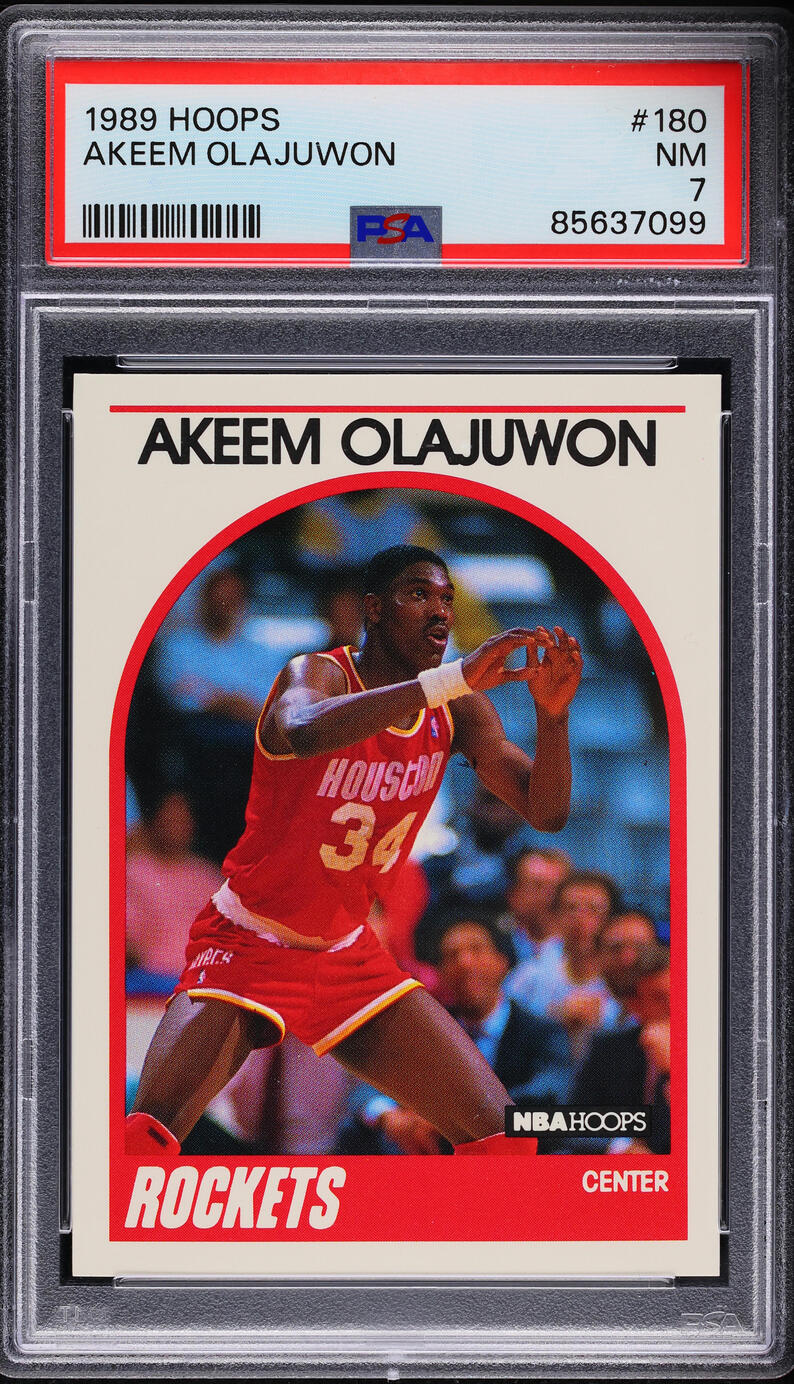 1989 Hoops Hakeem Olajuwon #180 PSA 7 NRMT