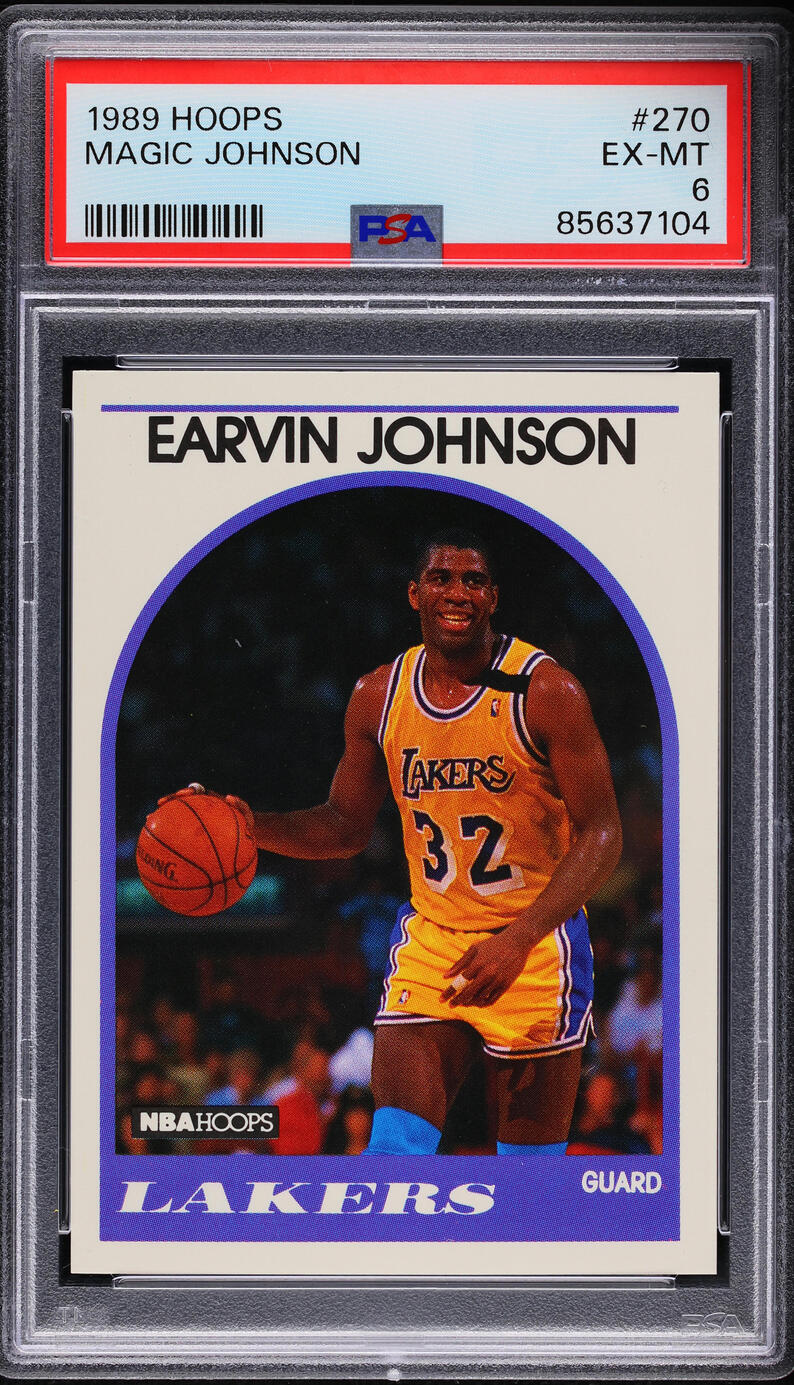 1989 Hoops Magic Johnson #270 PSA 6 EXMT