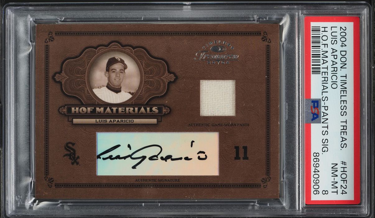 2004 Donruss Timeless Treasures HOF Luis Aparicio PATCH AUTO /25 