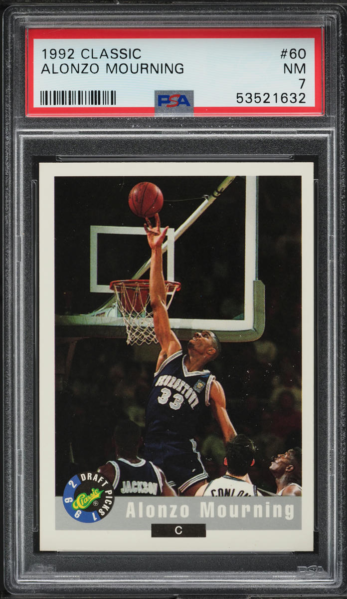 1992 Classic Draft Picks Alonzo Mourning ROOKIE #60 PSA 7 NRMT