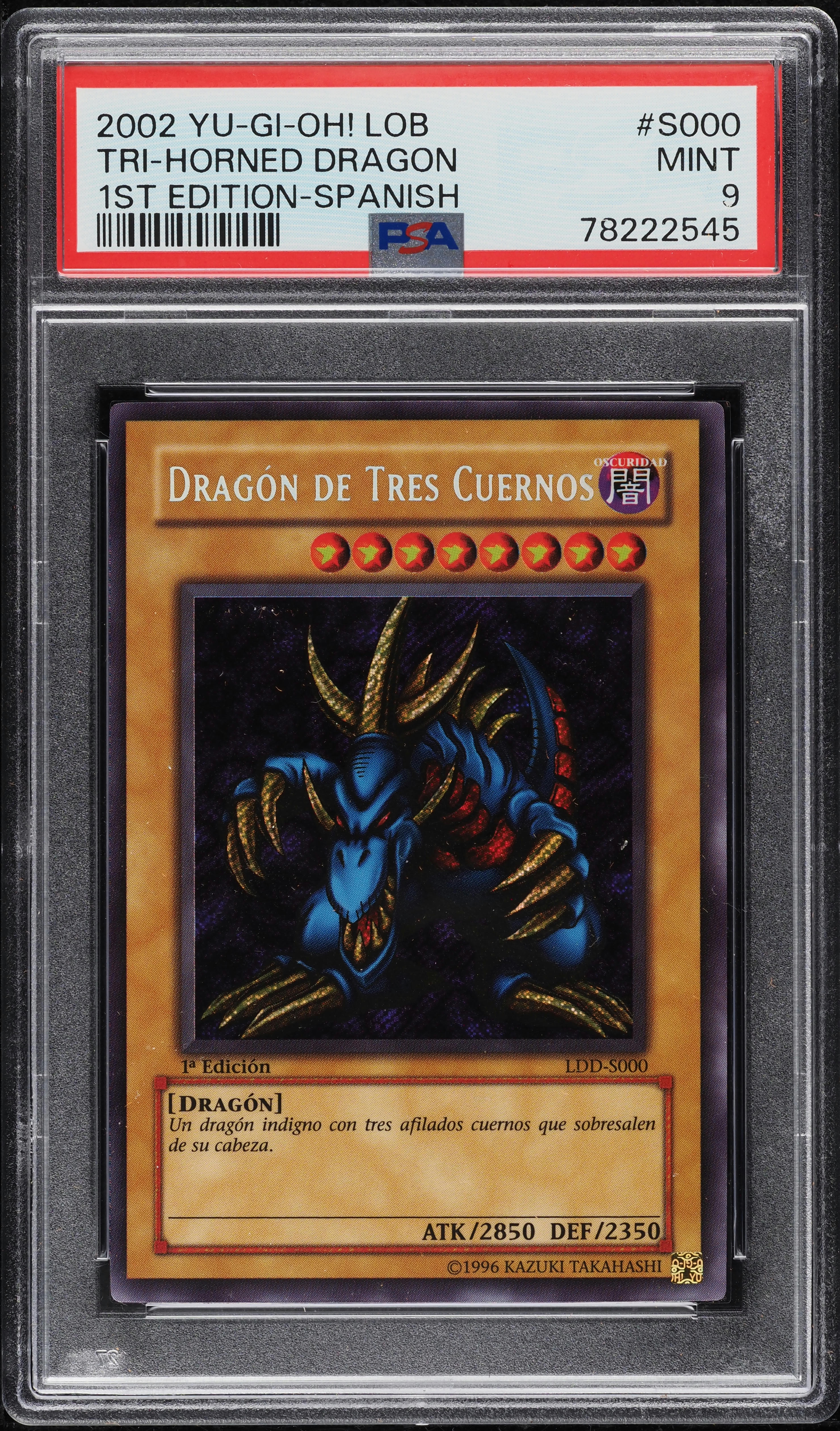 PSA9 遊戯王　旧アジア版　1st TRI-HORNED DRAGON PSA9 遊戯王 旧アジア版 1st TRI-HORNED DRAGON PSA9 遊戯王 旧アジア