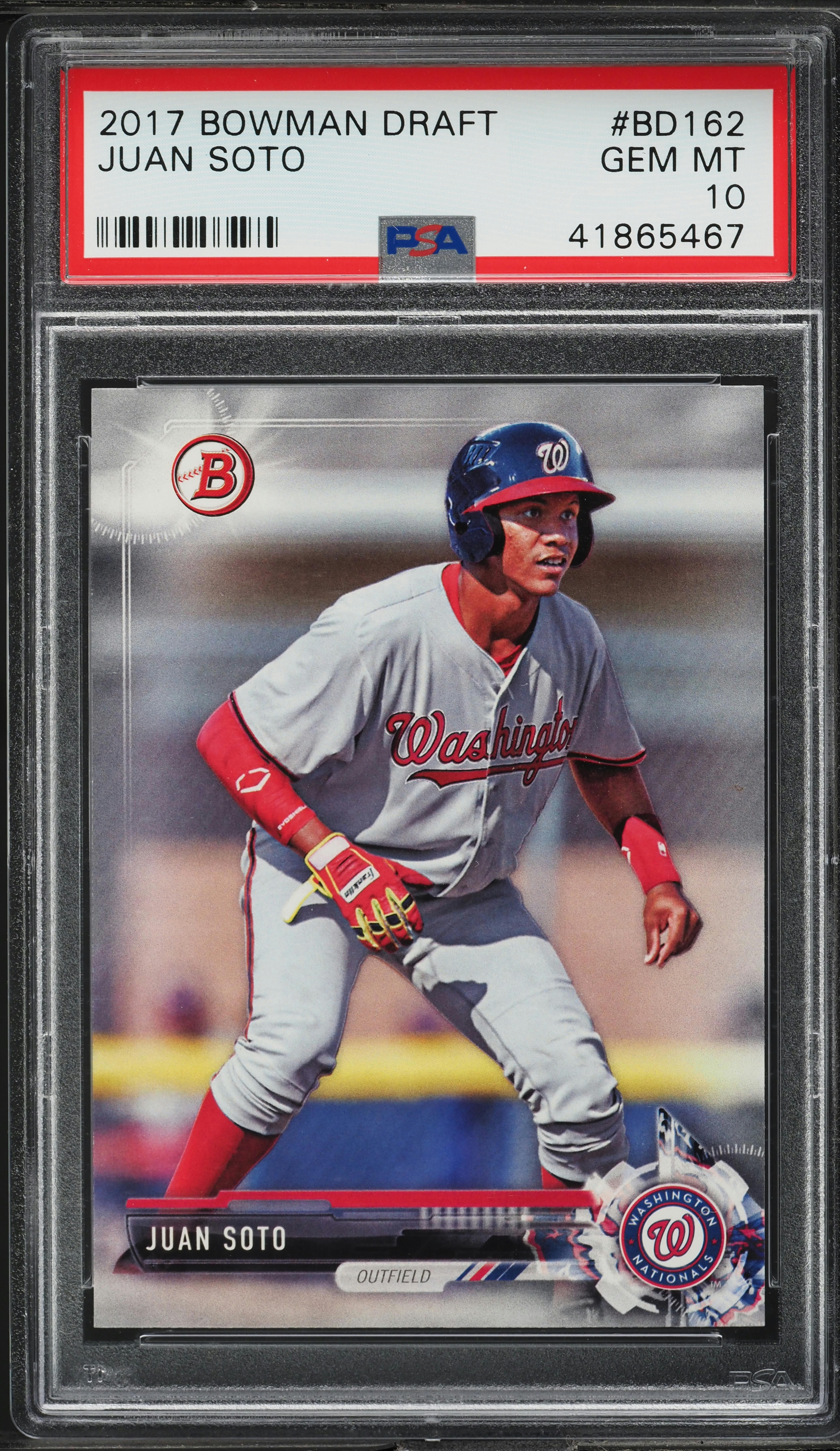 2017 Bowman Draft Juan Soto ROOKIE #BD-162 PSA 10 GEM MINT on