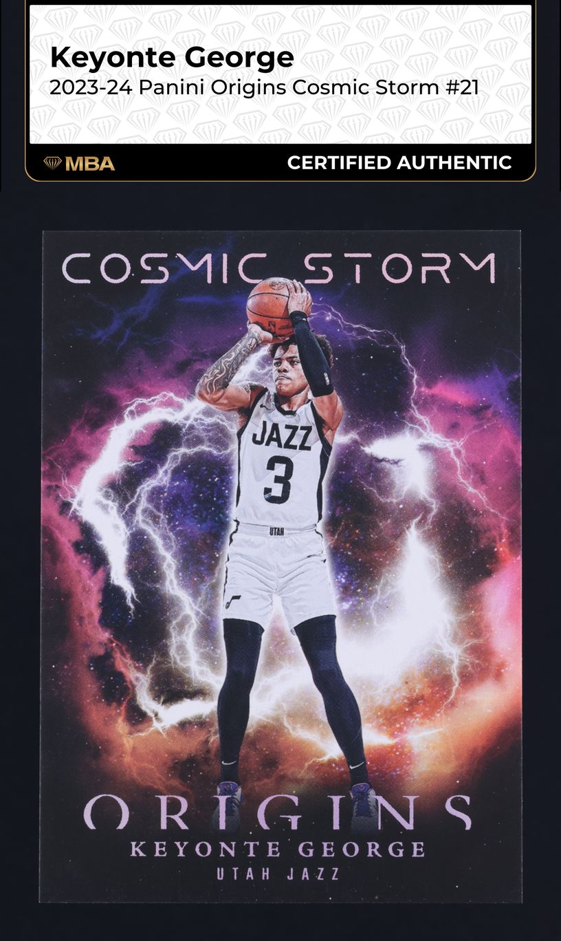 2023 Panini Origins Cosmic Storm Keyonte George ROOKIE #21 MBA AUTH