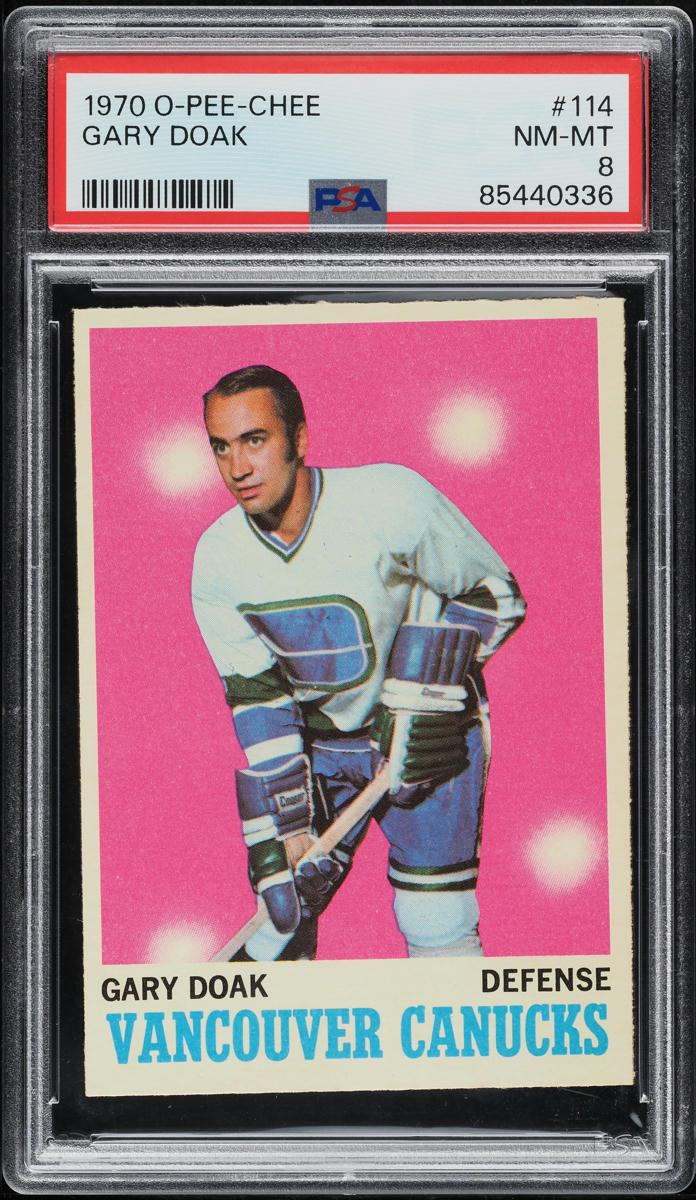 1970 O-Pee-Chee Hockey Gary Doak #114 PSA 8 NM-MT
