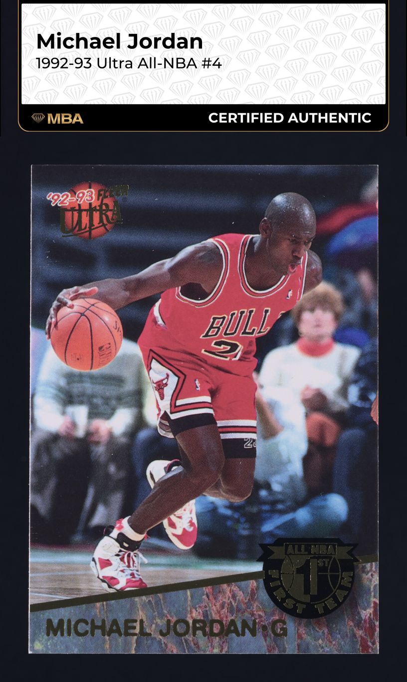 1992 Ultra All-NBA Michael Jordan #4 MBA AUTH