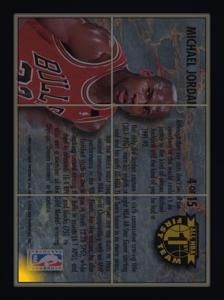 1992 Ultra All-NBA Michael Jordan #4 MBA AUTH