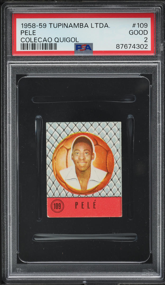 1958 Tupinamba Ltda. Colecao Quigol Pele ROOKIE #109 PSA 2 GD