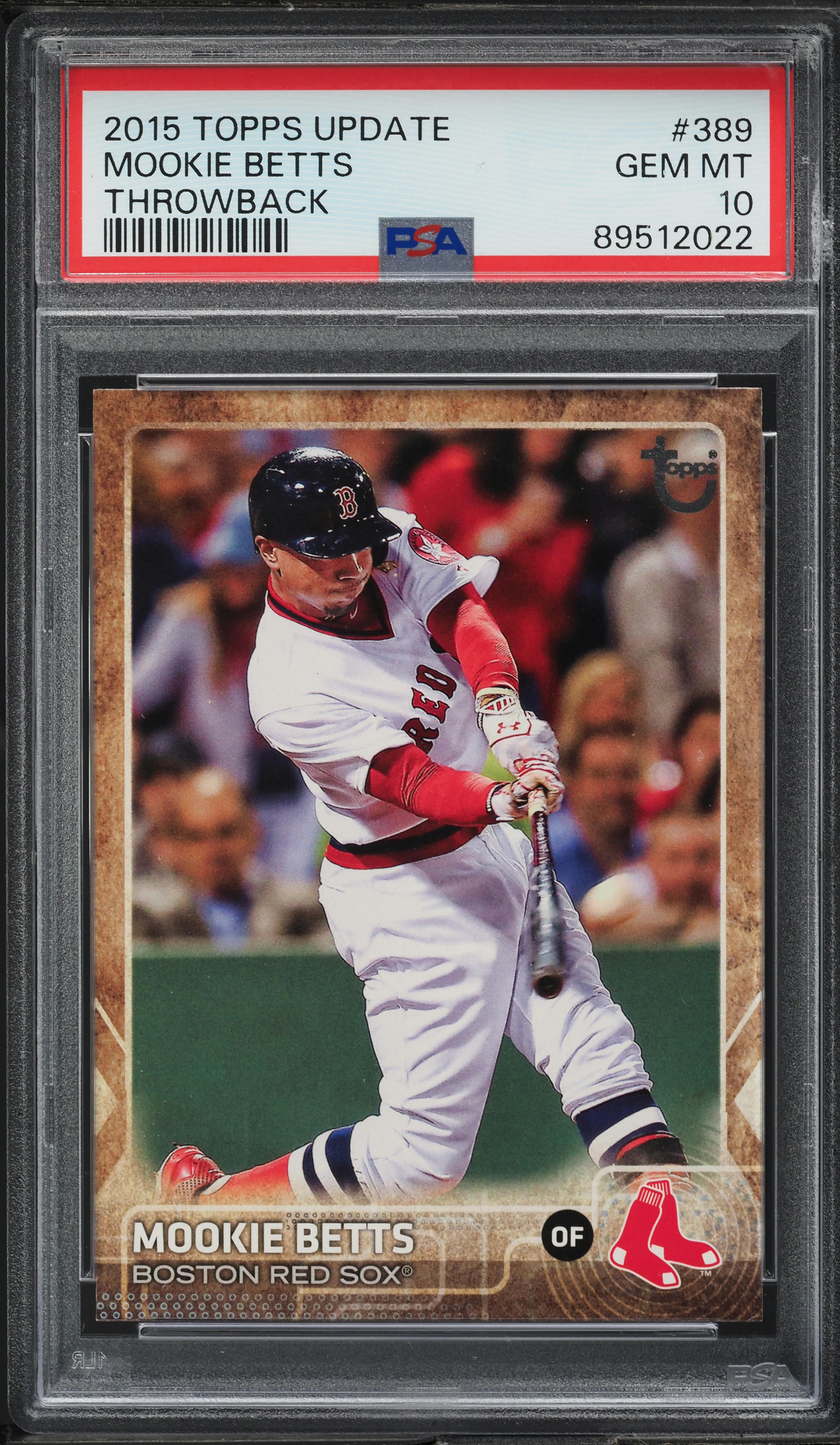 NOSUKE トレカ レア 2015 Topps Update Throwback Mookie Betts #389 PSA 10 GEM MINT on