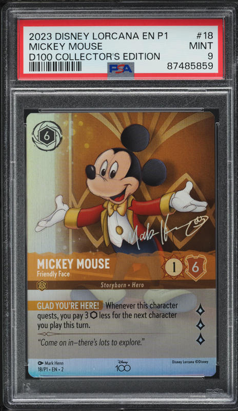 2022 Disney Lorcana Promo D23 Expo Mickey Mouse #1 PSA 10 GEM MINT