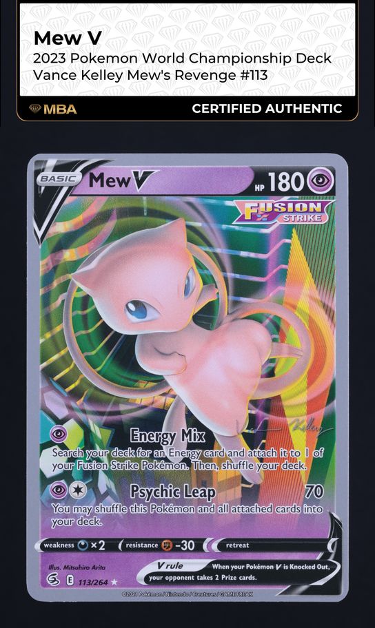 2023 Pokemon '22 World Championships Deck The Shape Of Mew V #113